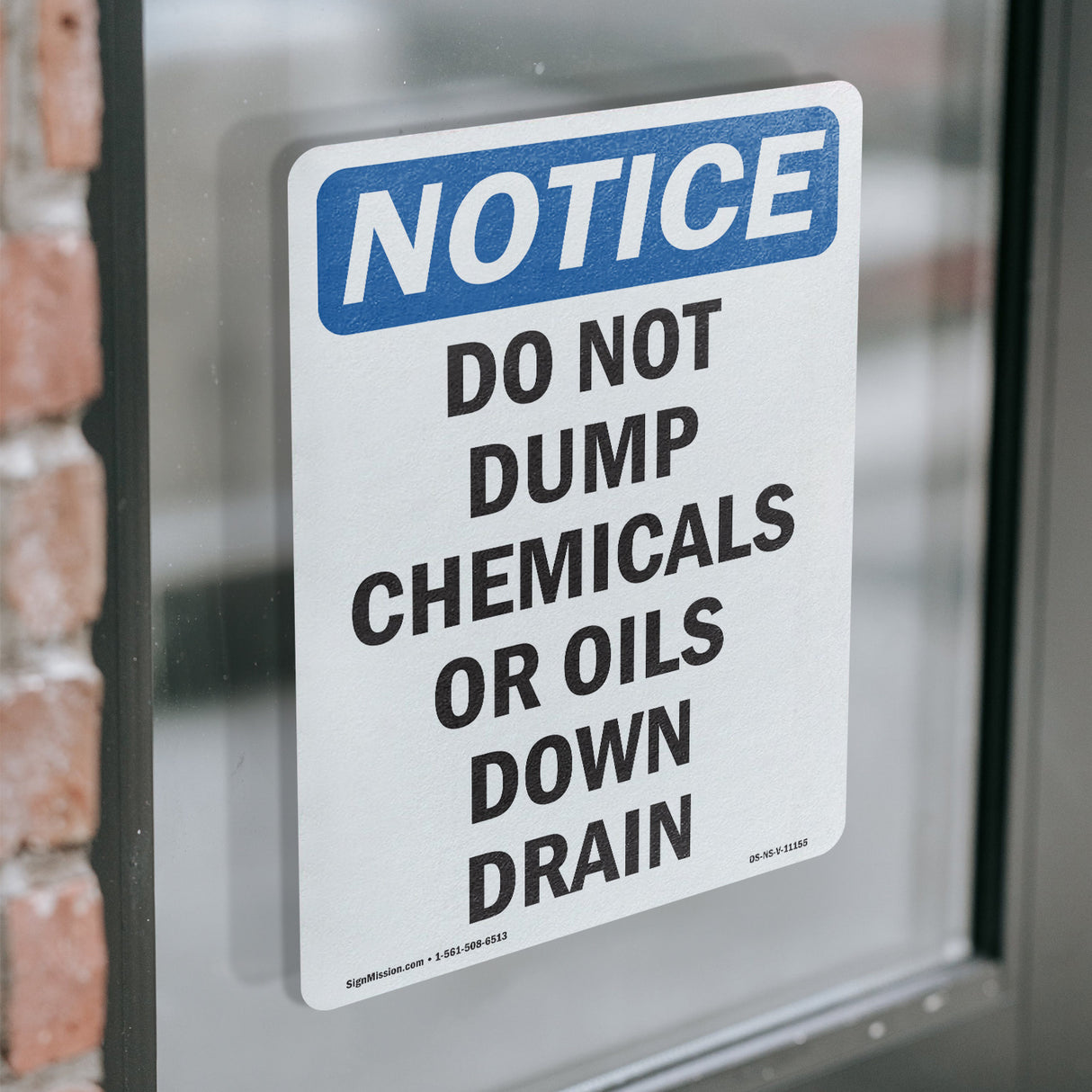 Do Not Dump Chemicals Or Oils Down Drain