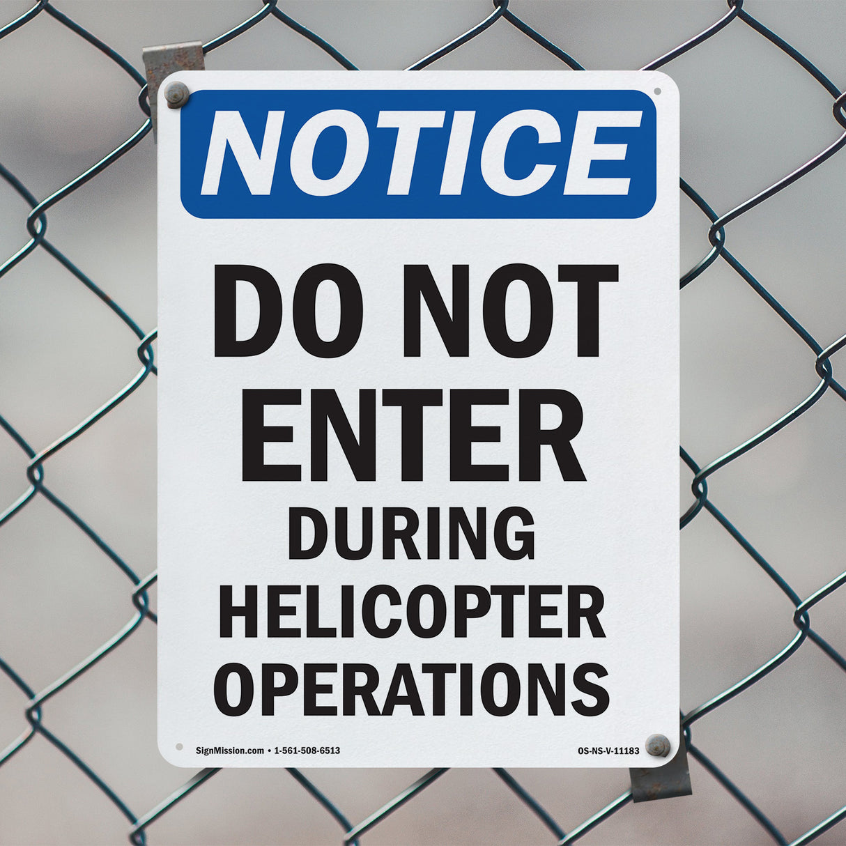 Do Not Enter During Helicopter Operations
