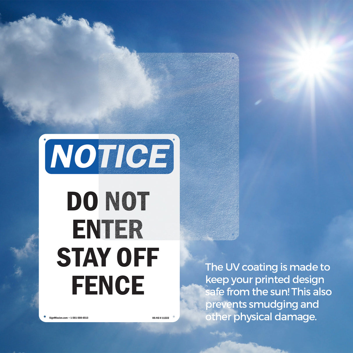 Do Not Enter Stay Off Fence Sign