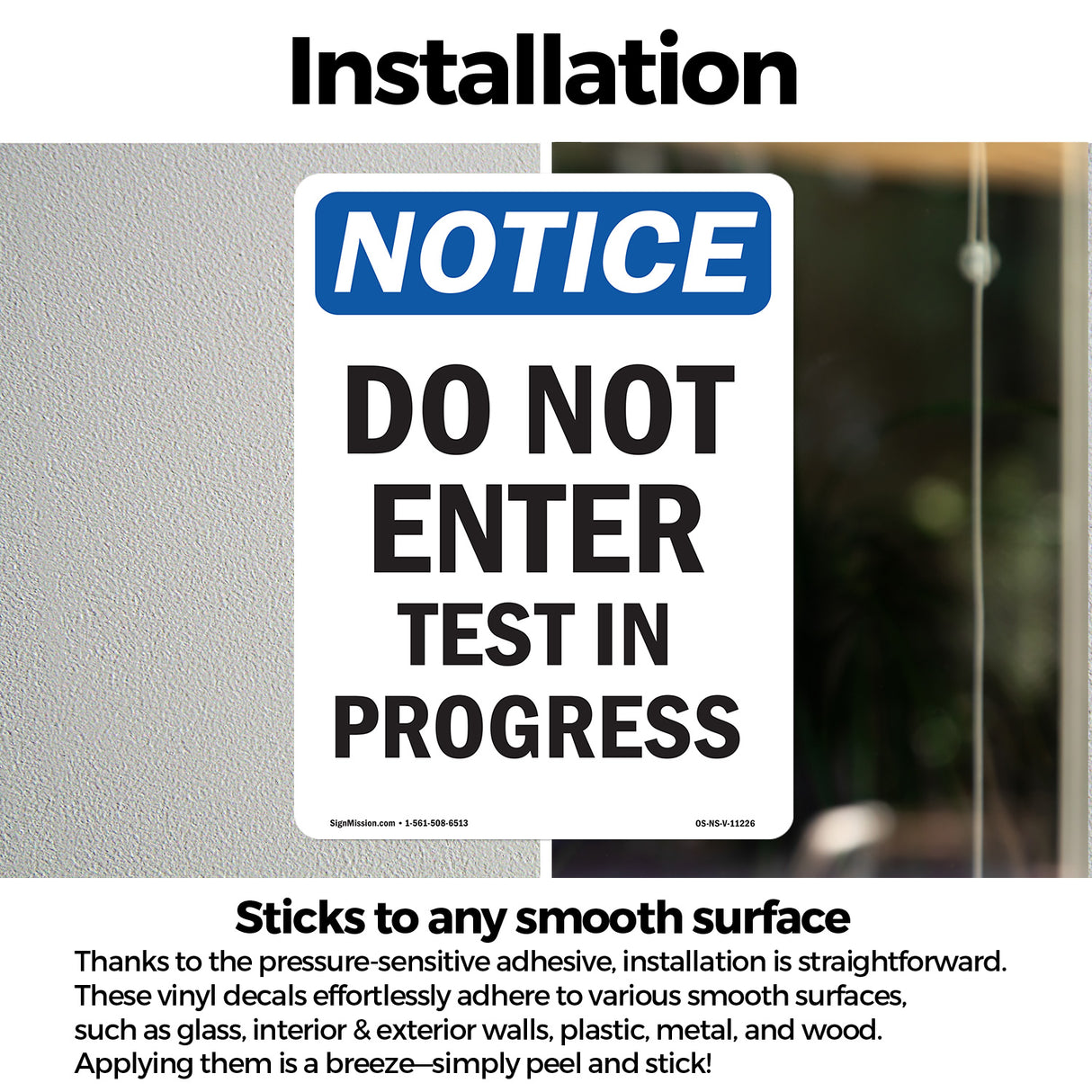 Do Not Enter Test In Progress Sign