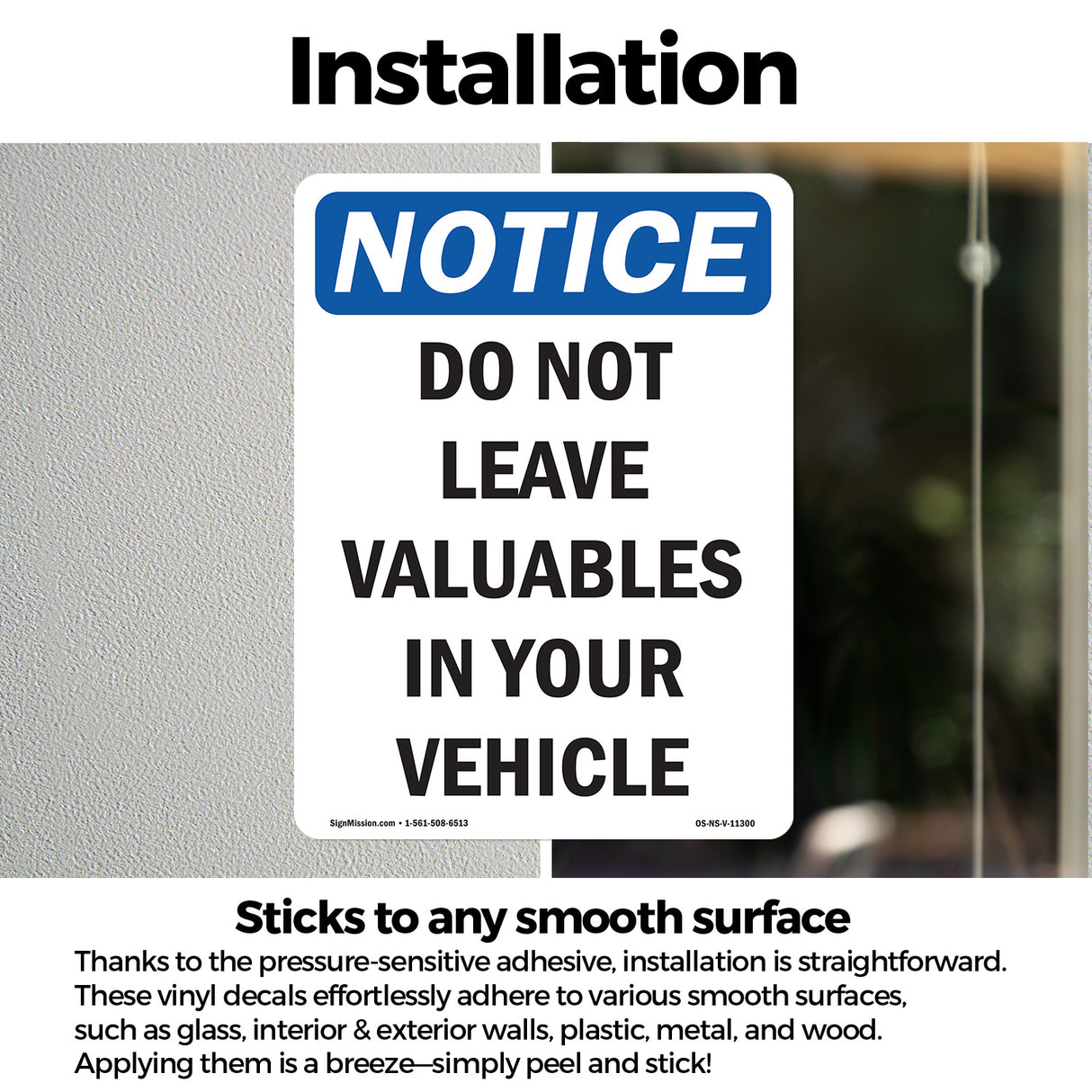 Do Not Leave Valuables In Your Vehicle