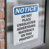Do Not Place Unsolicited Advertising Materials