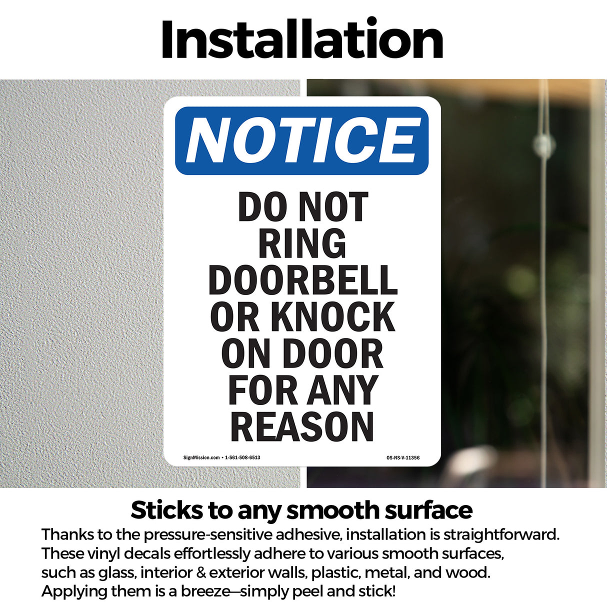 Do Not Ring Doorbell Or Knock On Door For