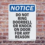 Do Not Ring Doorbell Or Knock On Door For