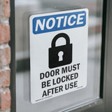 Door Must Be Locked After Use