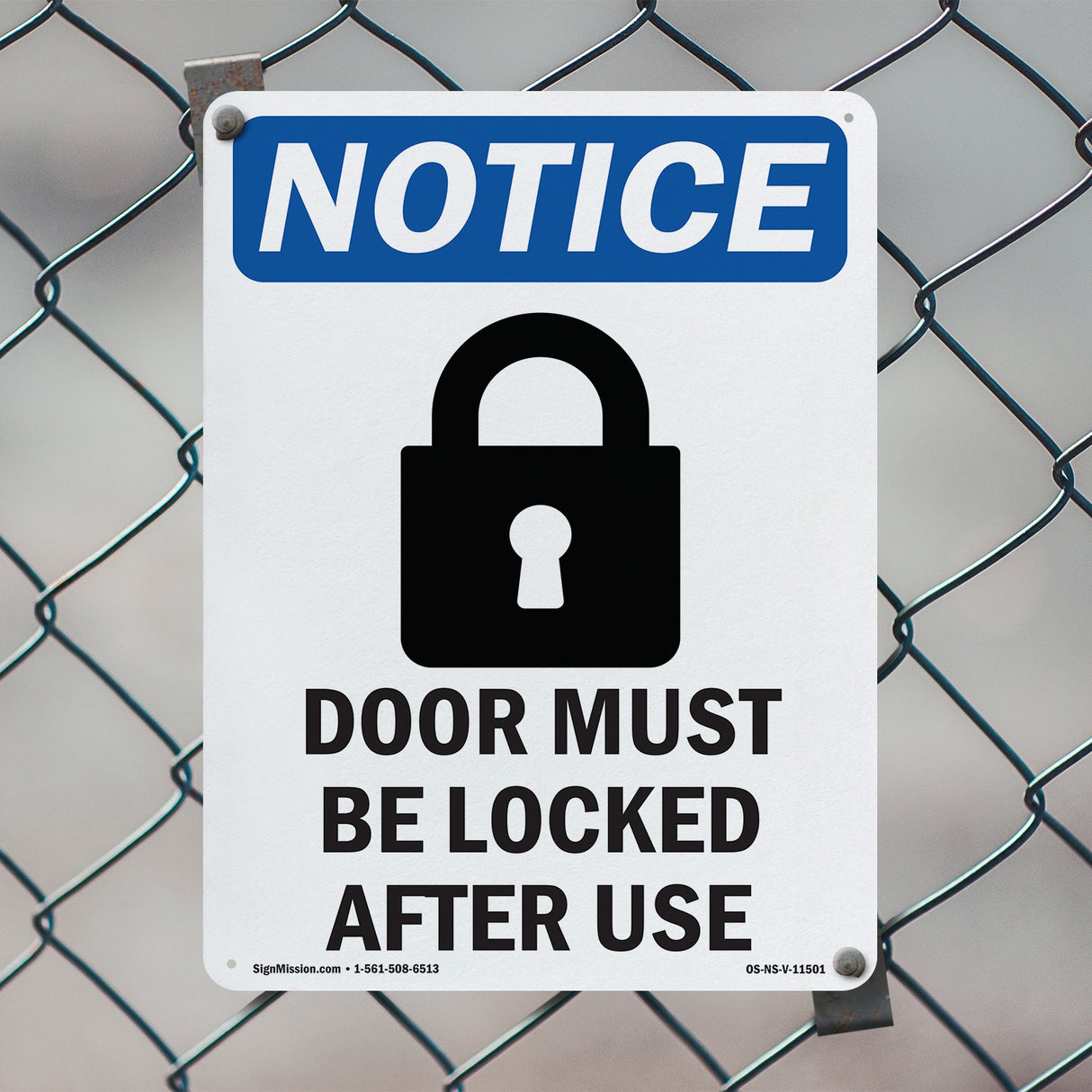 Door Must Be Locked After Use