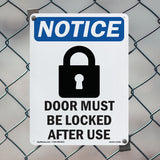 Door Must Be Locked After Use