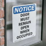 Door Must Remain Open When Occupied