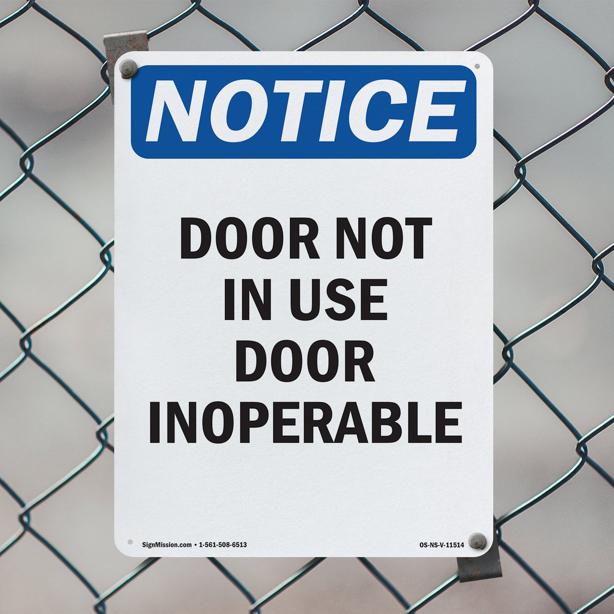 Door Not In Use Door Inoperable