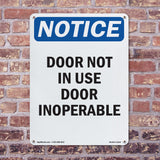 Door Not In Use Door Inoperable