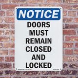Doors Must Remain Closed And Locked