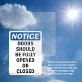 Doors Should Be Fully Opened Or Closed
