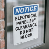 Electrical Panel 36 Clearance Do Not Block