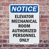 Elevator Mechanical Room Authorized Personnel Only