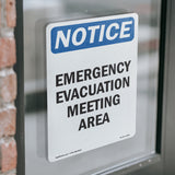 Emergency Evacuation Meeting Area Sign