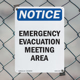 Emergency Evacuation Meeting Area Sign