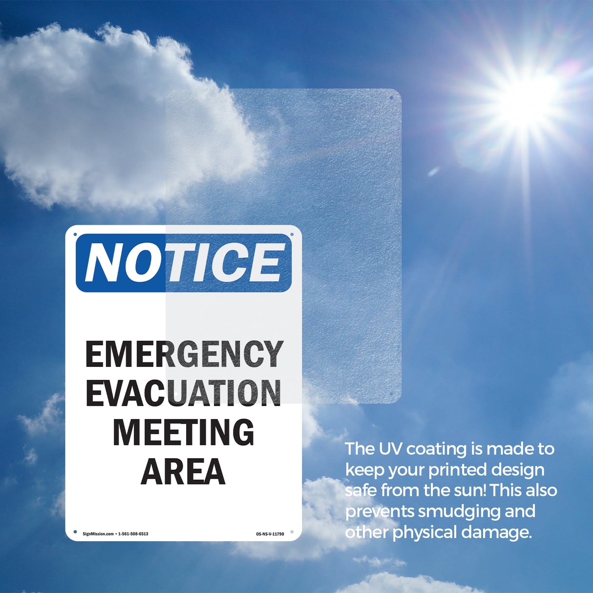 Emergency Evacuation Meeting Area Sign