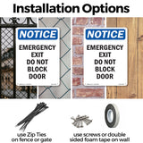 Emergency Exit Do Not Block Door