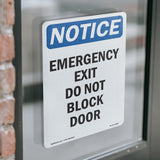 Emergency Exit Do Not Block Door
