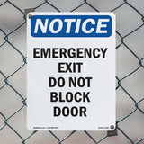 Emergency Exit Do Not Block Door