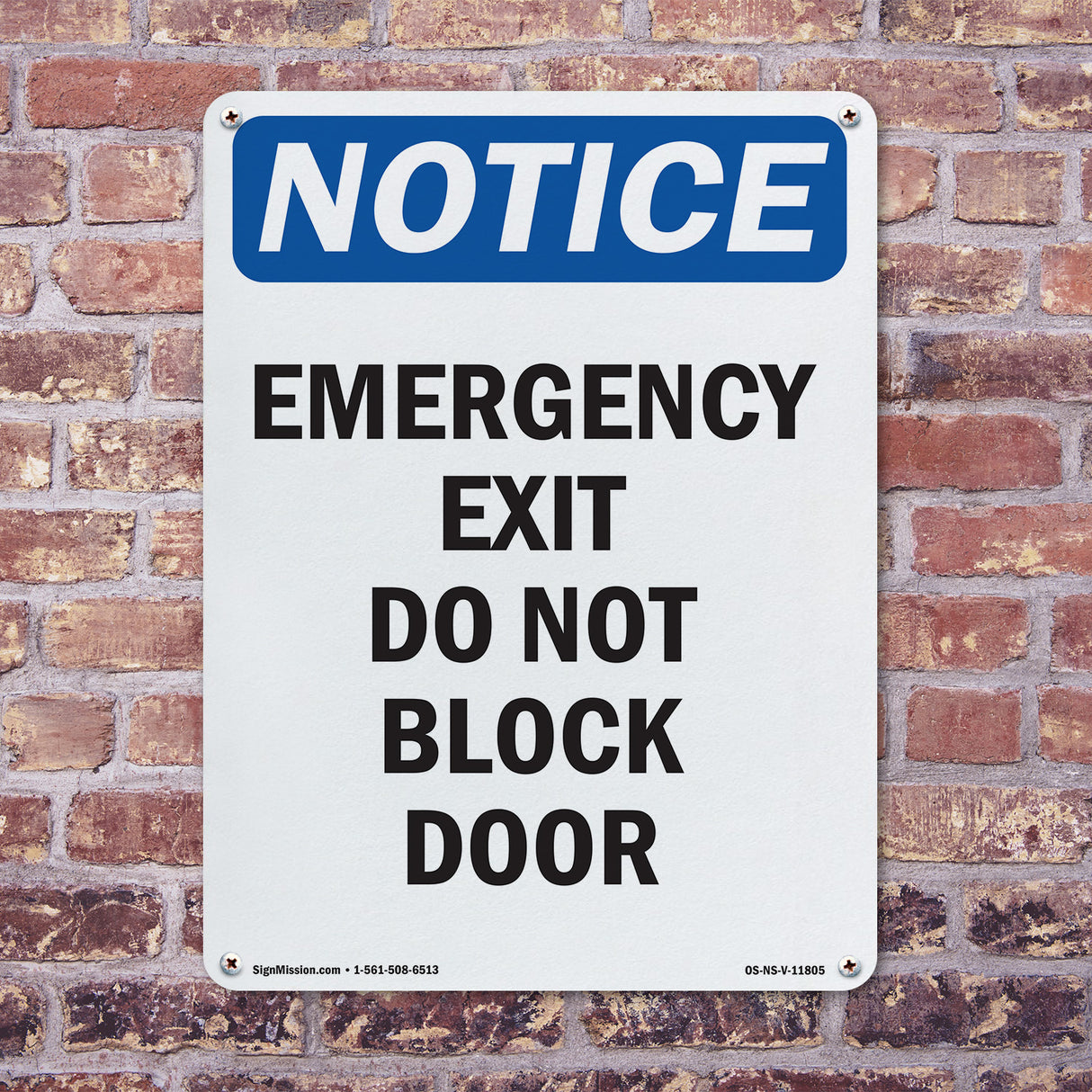 Emergency Exit Do Not Block Door