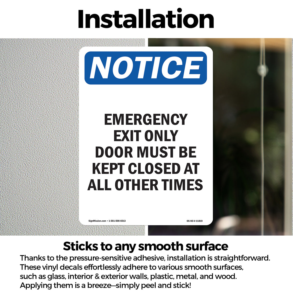 Emergency Exit Only Door Must Be Kept Closed