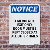 Emergency Exit Only Door Must Be Kept Closed