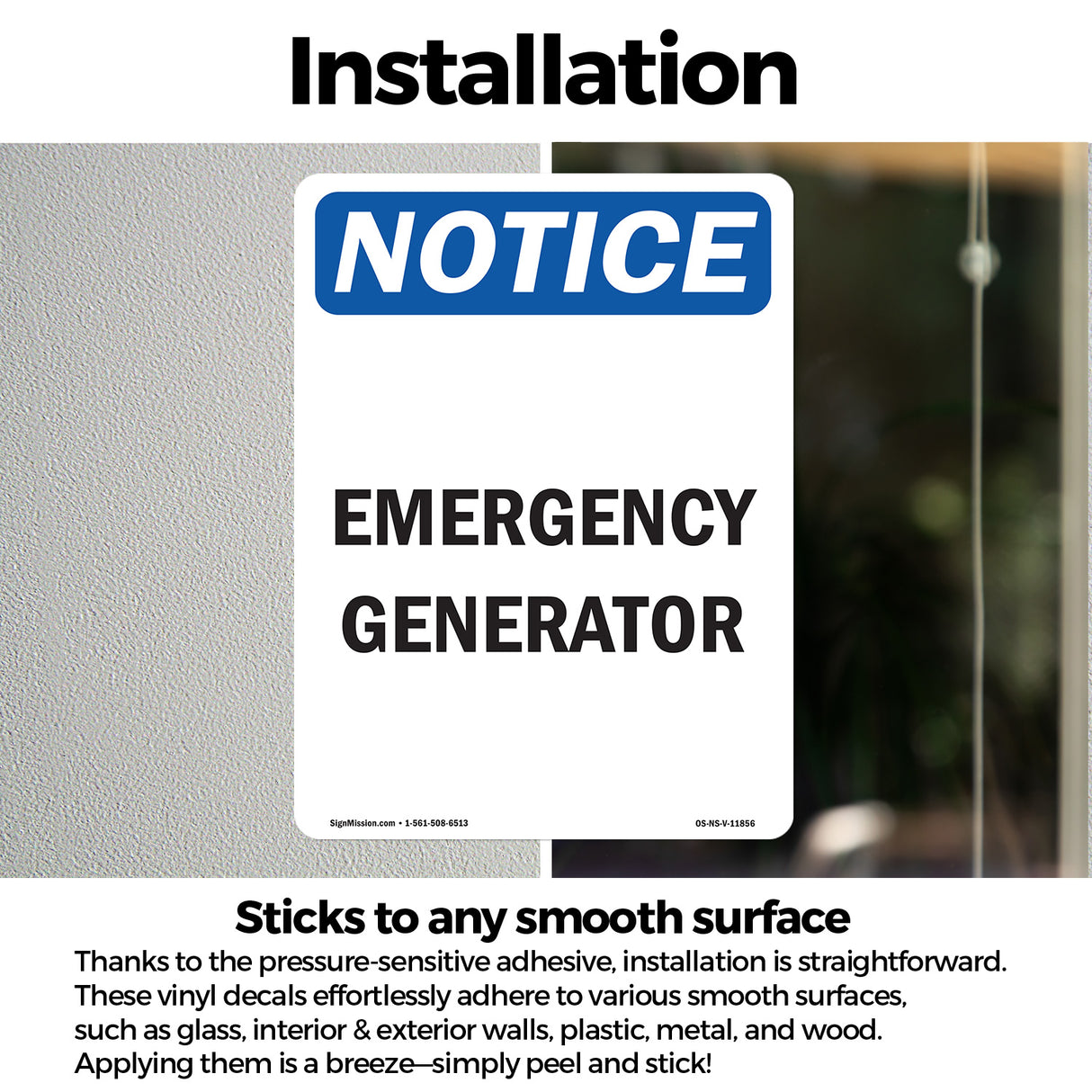 Emergency Generator Sign