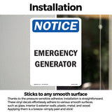 Emergency Generator Sign