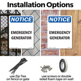 Emergency Generator Sign