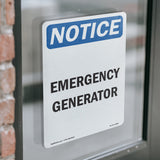 Emergency Generator Sign