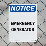 Emergency Generator Sign