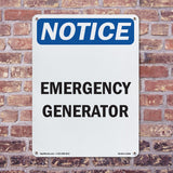 Emergency Generator Sign