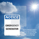 Emergency Generator Sign