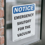 Emergency Shutoff For The Vacuum