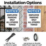 Employee Parking Only All Others Towed