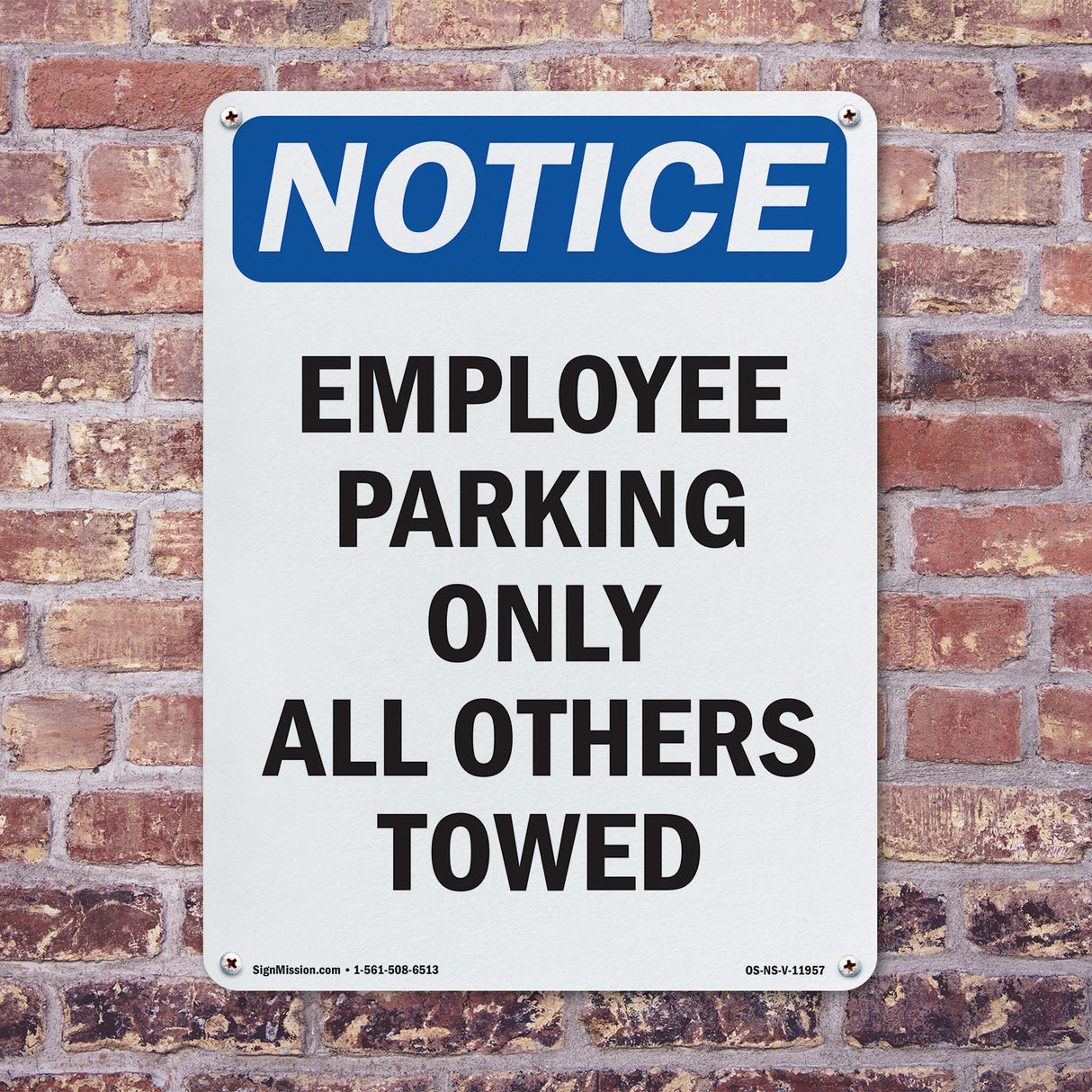 Employee Parking Only All Others Towed