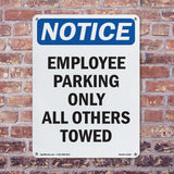 Employee Parking Only All Others Towed