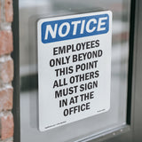 Employees Only Beyond This Point All Others Sign