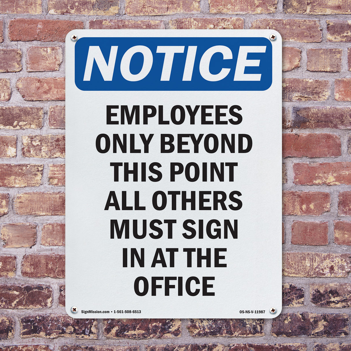 Employees Only Beyond This Point All Others Sign