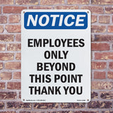 Employees Only Beyond This Point Thank You