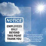 Employees Only Beyond This Point Thank You