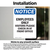 Employees Only Visitors Please Check In