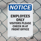 Employees Only Visitors Please Check In