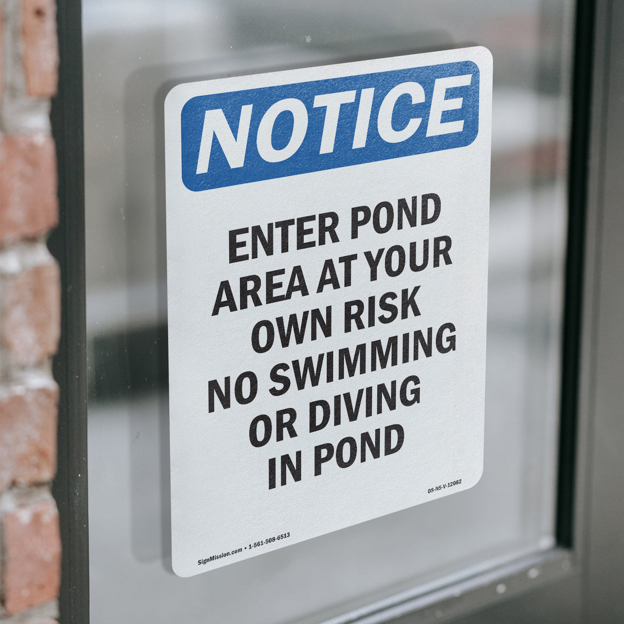 Enter Pond Area At Your Own Risk No Swimming