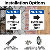 Entering Quiet Zone [Right Arrow]