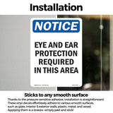 Eye And Ear Protection Required In This Area Sign