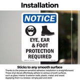 Eye, Ear & Foot Protection Required