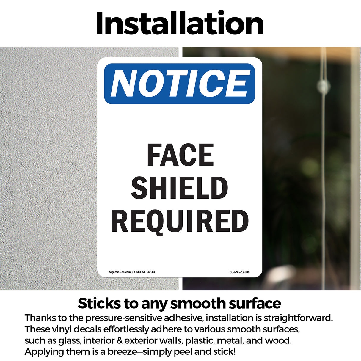Face Shield Required Sign