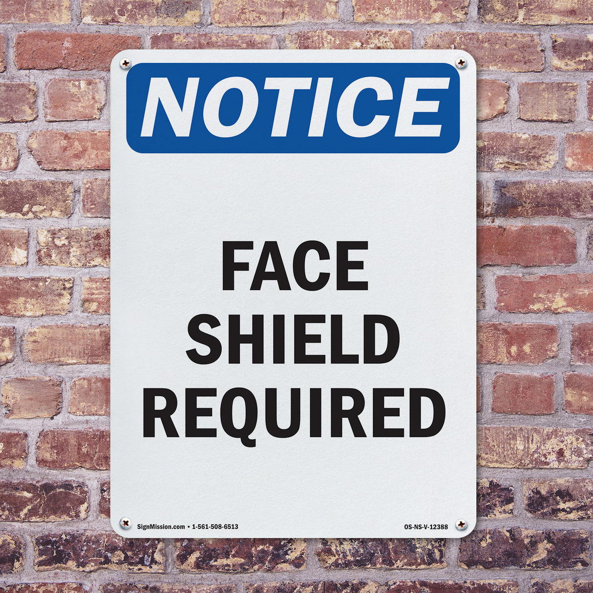 Face Shield Required Sign